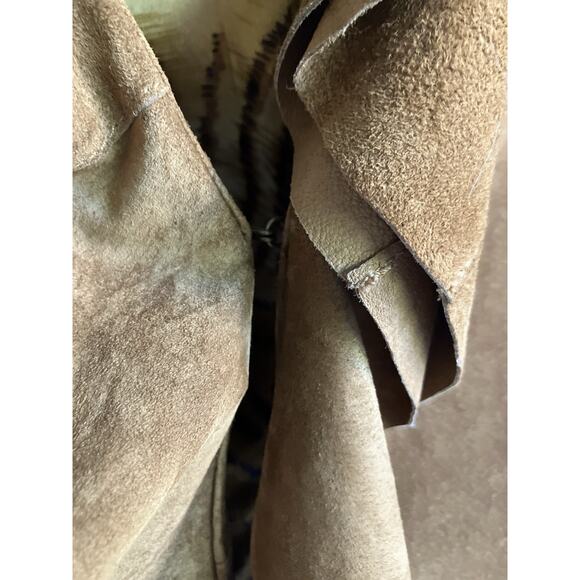 Vintage Scully Brown Leather Jacket Size Large Ruffles Satin Lined Boho Western - Picture 9 of 16